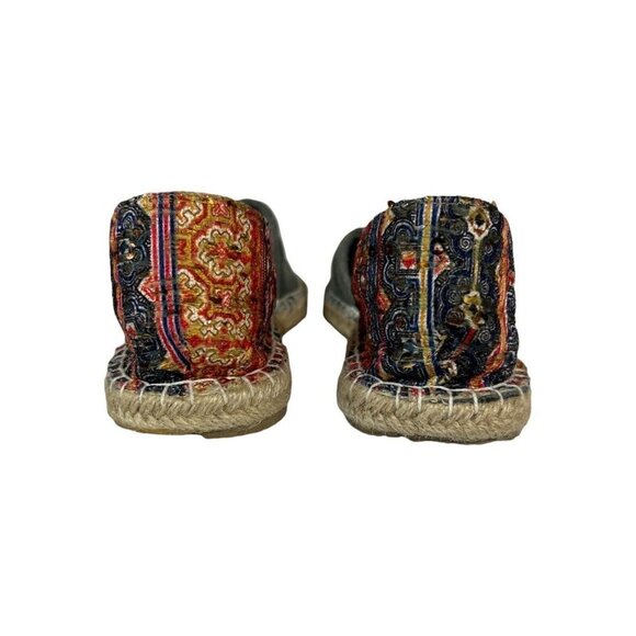 Muk Luks Canvas Womens 8 Slip On Rope-Lined Flats Glitter Heel Lightweight Comfy - Picture 5 of 7